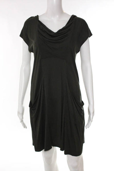 Nanette Lepore Oonagh Green Short Sleeve Hooded Dress Size Extra Small