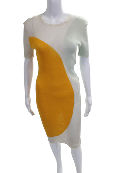 Stella McCartney Womens Bodycon Multicolor Silk Dress Knee-Length Size 40
