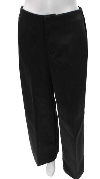 Zara Womens Dress Pants Black Polyester Blend Zip Size XS