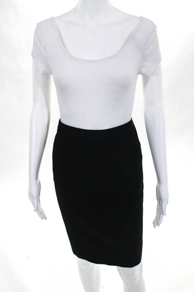 Michael Kors Black Wool Straight Pencil Skirt Size 0