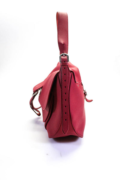 Fontana Milano Womens 1915 Red Weight Medium Saddle Hobo Handbag