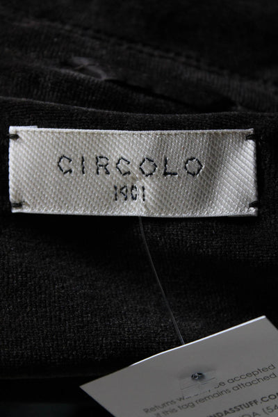 Circolo Womens Unlined Velvet One Button Blazer Brown Size IT 40