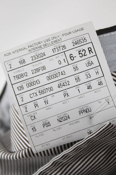 Ermenegildo Zegna Mens Wool Straight Leg Dress Brown Pants Size 6-52R