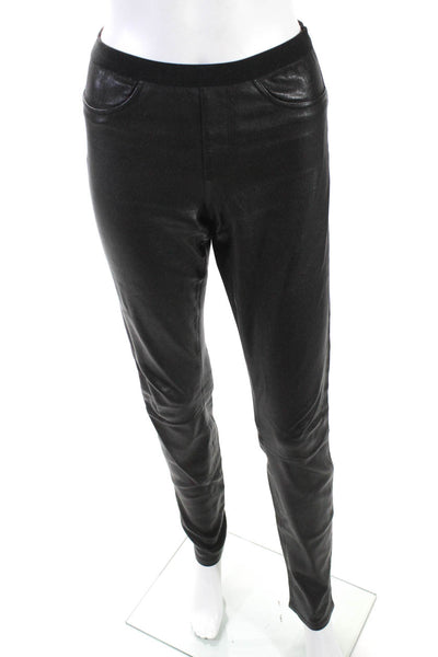 Helmut Lang Womens Leather Pants Brown Size 8