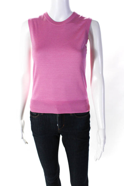 Dolce & Gabbana Womens Crewneck Sweater Shell Pink Size S