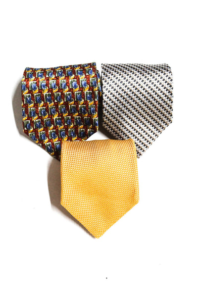 Robert Talbott for Nordstrom J Mens Abstract Print Silk Ties Red Yellow Lot 3