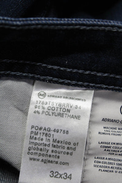 AG Adriano Goldschmied Mens The Tellis Modern Slim Blue Jeans Shorts Size 32 33