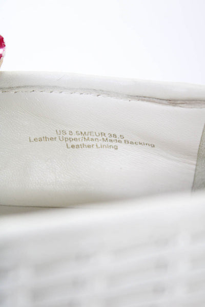 Vince Women's Slip On Platform Woven Detail Sneakers White Size 8.5