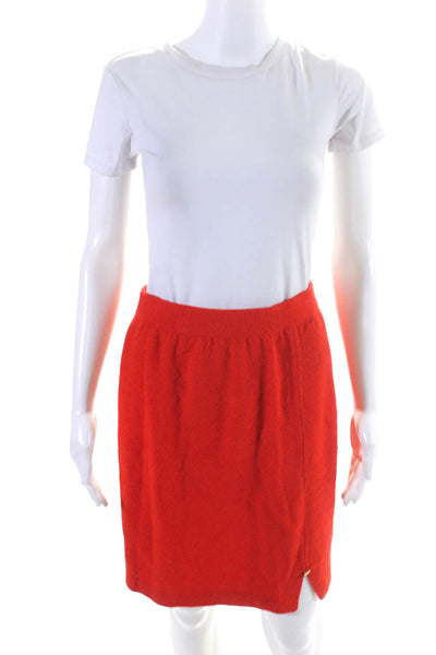 St. John Collection By Marie Gray Womens Santana Knit Skirt Suit Red Size 4 6