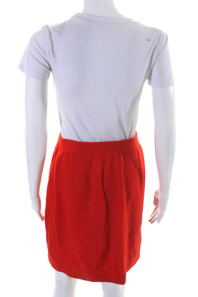 St. John Collection By Marie Gray Womens Santana Knit Skirt Suit Red Size 4 6
