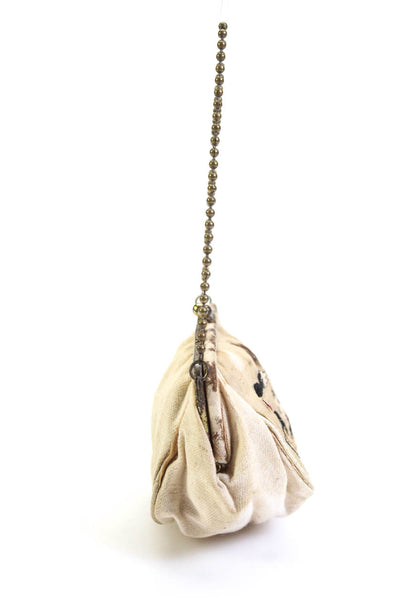 Little Lady Womens Vintage Embroidered Kiss Lock Mini Tote Handbag