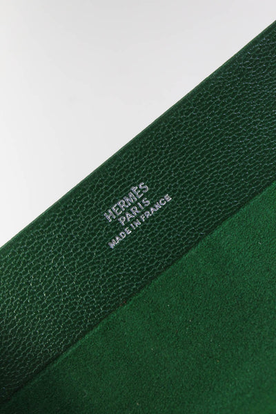 Hermes Womens Leather Agenda Book Green