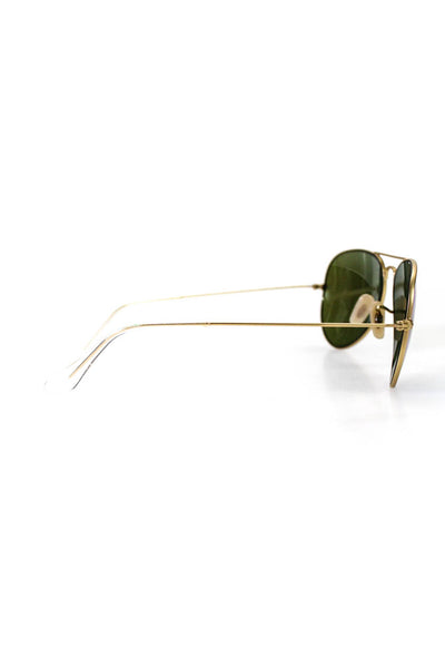 Ray Ban Womens Metal Blue Lens Aviator Sunglasses