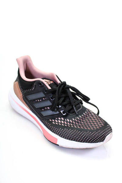Adidas Women's Athletic Sneaker Shoe Black Pink White Size 8