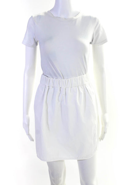 Fabiana Filippi Women's Short Skirt - White D252 Casual Skirt White Size 38