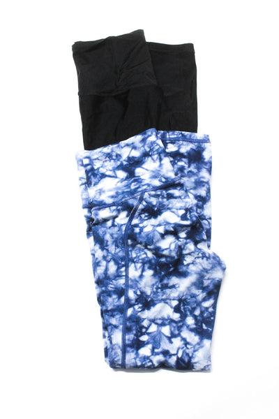 Athleta Womens High Rise Skinny Cropped Leggings Black Blue White Size XS Lot 2