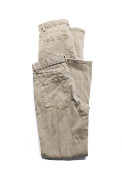 DL1961 Boys Zipper Fly Brady Slim Cut Jeans Beige Cotton Size 14 Lot 2