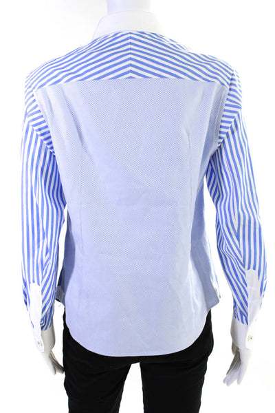 Shiro Sakai Womens Long Sleeve Button Down Collared Shirt Blue Size Large