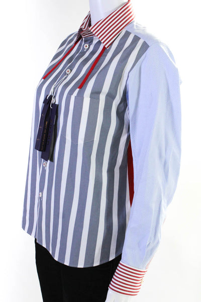 Shiro Sakai Womens Long Sleeve Abstract Button Down Collared Shirt Gray Size L