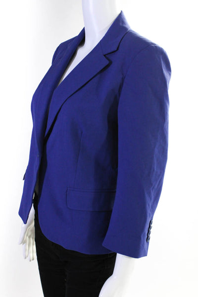 QL2 Women's Purple Long Sleeve SIngle Button 2 Pocket Blazer Size 42 With Tags