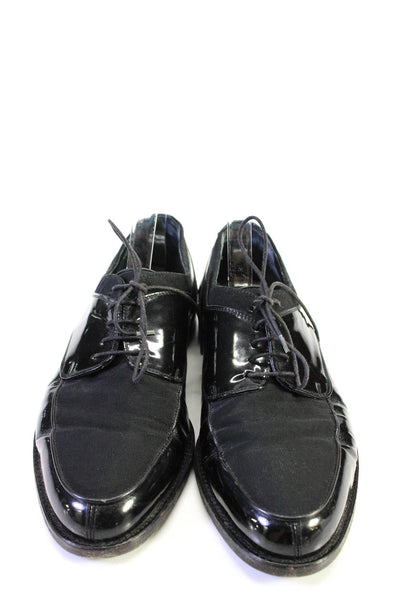 Cole Haan Mens Lace Up Grosgrain Trim Oxfords Black Patent Leather Size 10 D