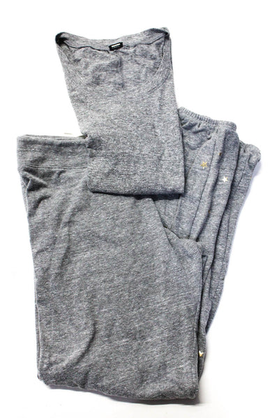 Monrow Womens Short Sleeve Tee Shirt Sweatpants Gray Size Small Medium Lot 2