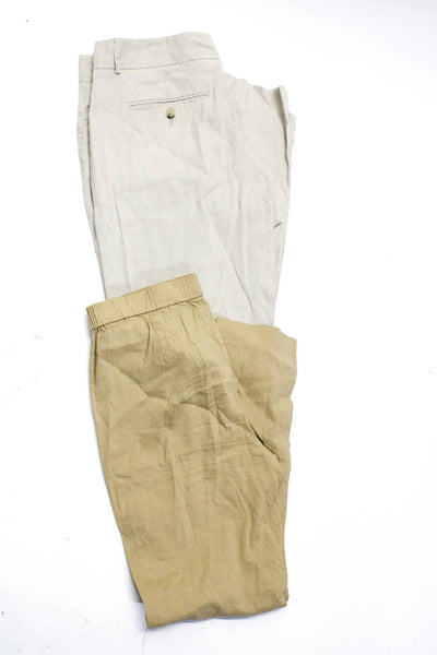 Theory Womens Eco Crunch Basic Pull On Luke Pants Beige Size 00 8 Lot 2