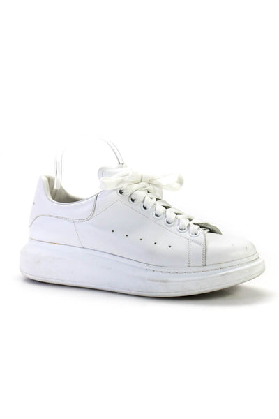 Alexander McQueen Women's Oversized Lace Up Low Top Sneaker White Size 41