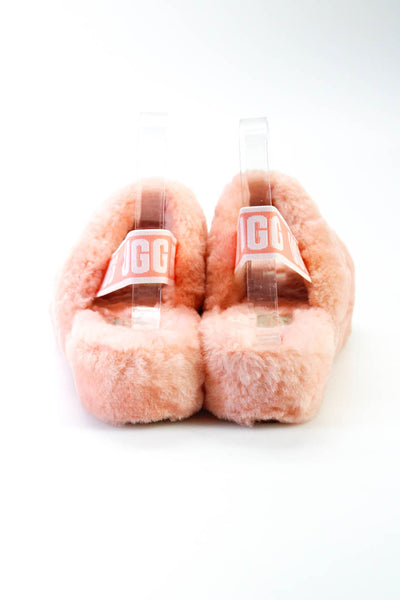 UGG Australia Womens Fluff Yeah Slingback Slides Pink Size 6