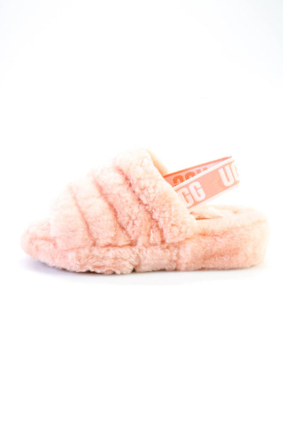 UGG Australia Womens Fluff Yeah Slingback Slides Pink Size 6