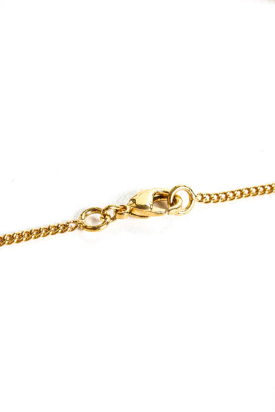 Chanel Womens Vintage CC Logo Pendant Necklace