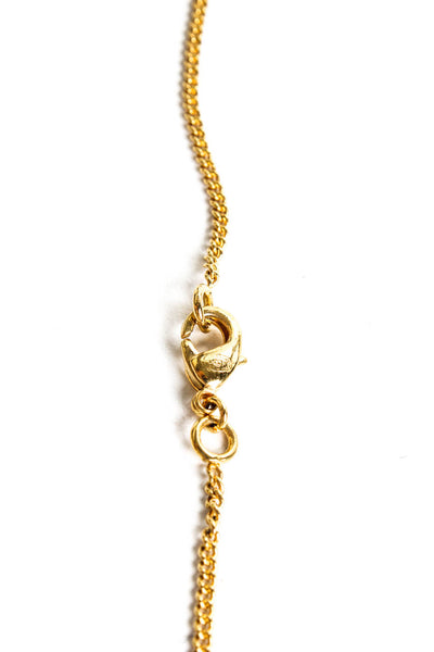 Chanel Womens Vintage CC Logo Pendant Necklace