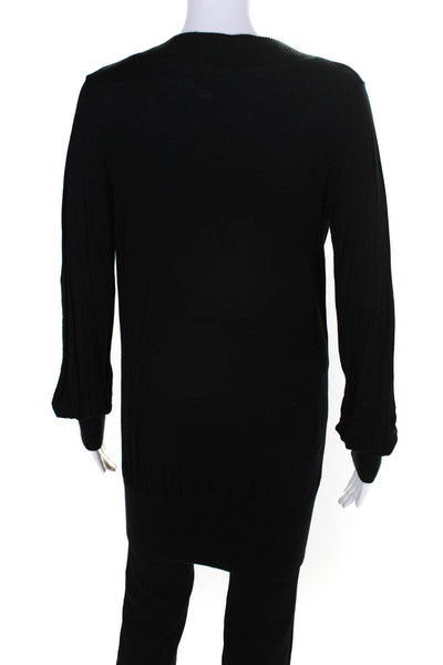 Maje Women's Long Sleeve V Neck Sweater Black Size T2
