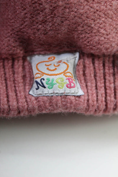 Designer Babies Pom Pom Knit Hat Pink Size 12-24M