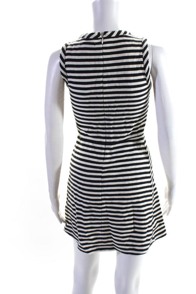 Madewell Women's Sleeveless Striped Pleated A-Line Dress Multicolor Size XS