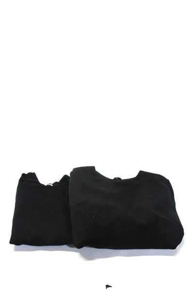 Garcia Minnie Rose Women's Bell Sleeve Knit Zipper Blouse Top Black Size S Lot 2