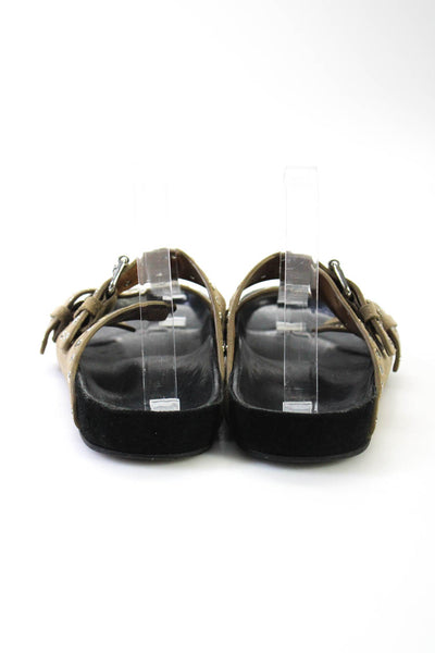 Isabel Marant Womens Buckled Studded Strapped Sandals Green Size 7
