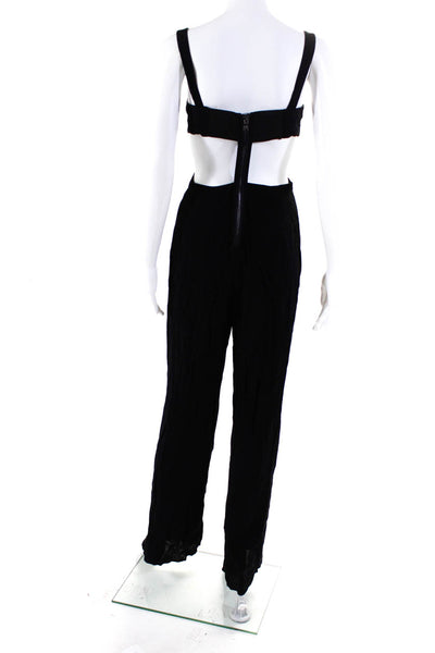 Silence And Noise Women's Cut Out Straight Leg Jumpsuit Black Size S