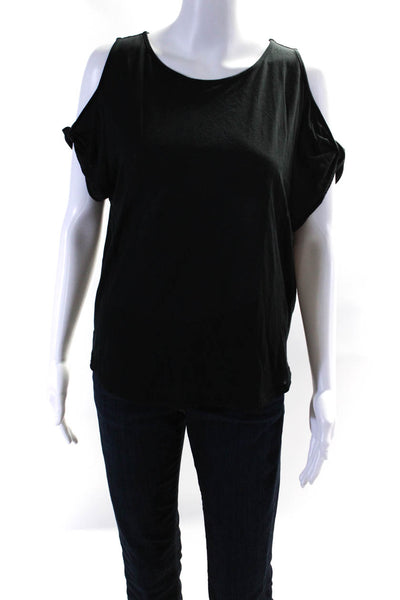 Rag & Bone Jean Womens Off Shoulder Crew Neck Top Blouse Black Size Extra Small