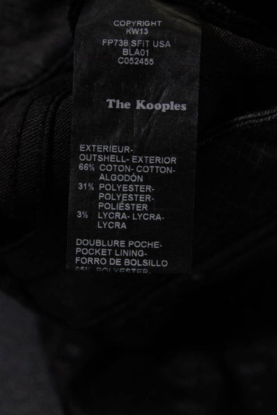 The Kooples Womens Floral Grid Print 5-Pocket Skinny Pants Black Size EUR24