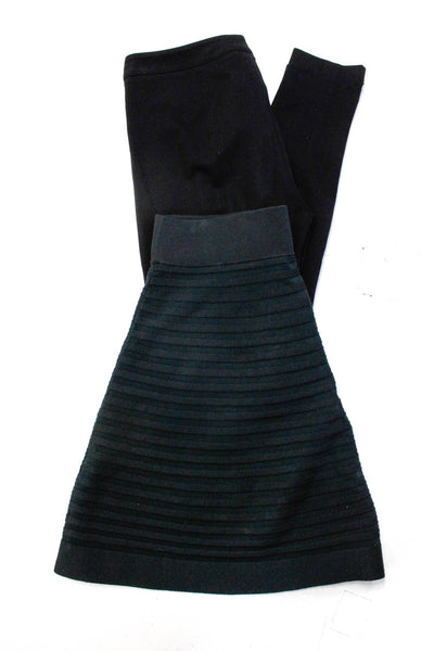 Club Monaco Vince Womens A Line Skirt Dress Pants Green Black Size Small 2 Lot 2