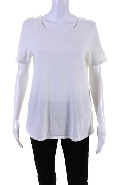 H&M Maternity Womens Short Sleeve Tee Shirt White Cotton Size Medium