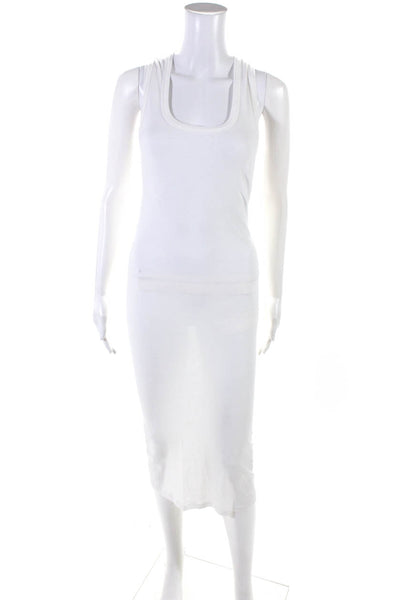 Young Fabulous & Broke Women's Scoop Neck Tank Top Midi Dress White Size XS