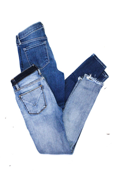 J Brand Hudson Womens High Rise Skinny Jeans Blue Denim Size 24 26 Lot 2