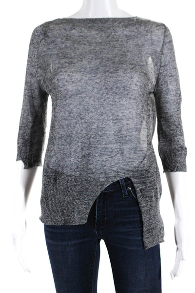 A.L.C. Womens Crew Neck Sweater Gray Blue Wool Size Extra Small