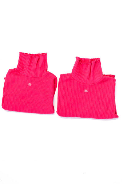 Lili Gaufrette Girl's Rib Pants Pink Size 6 Lot 2