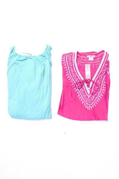 Designer Chach Girls Short Sleeves Dress Pink Embellish Size 12 Lot 2