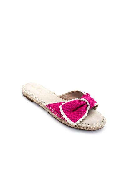 Bandolino Womens Knotted Espadrille Flat Slides Sandals Pink Size 8.5