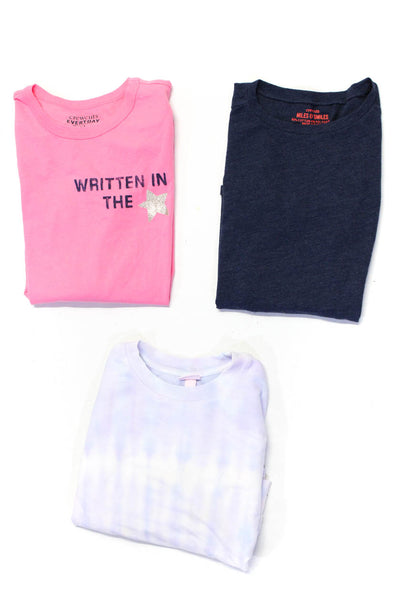Crewcuts Everyday Girls Sweatshirt T-Shirts Pink Blue Size M 12 14 Lot 3