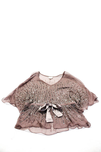 Parker Womens Blouse Tops Sweater Mauve Pink Size XS S Lot 2
